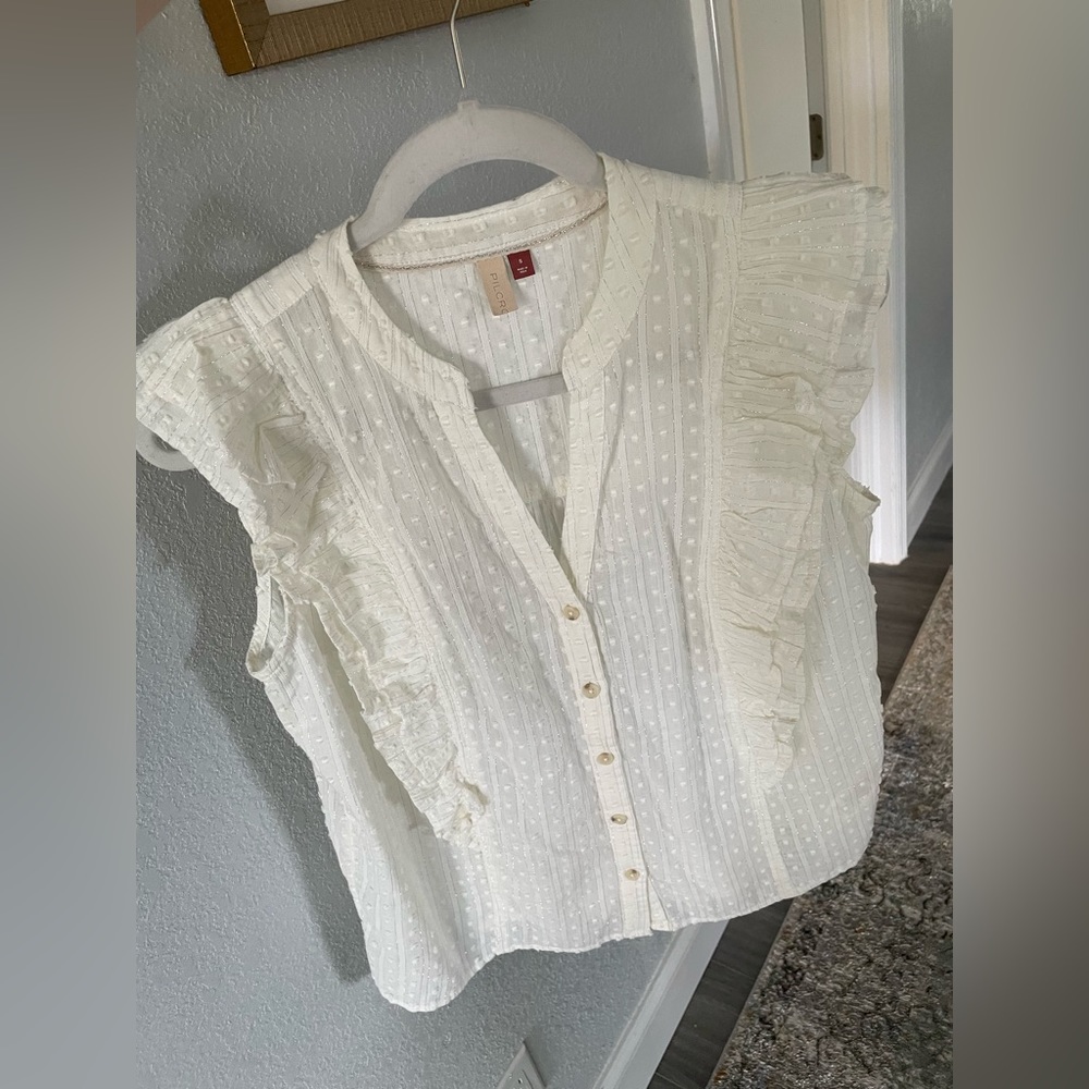 Anthropologie ruffle top